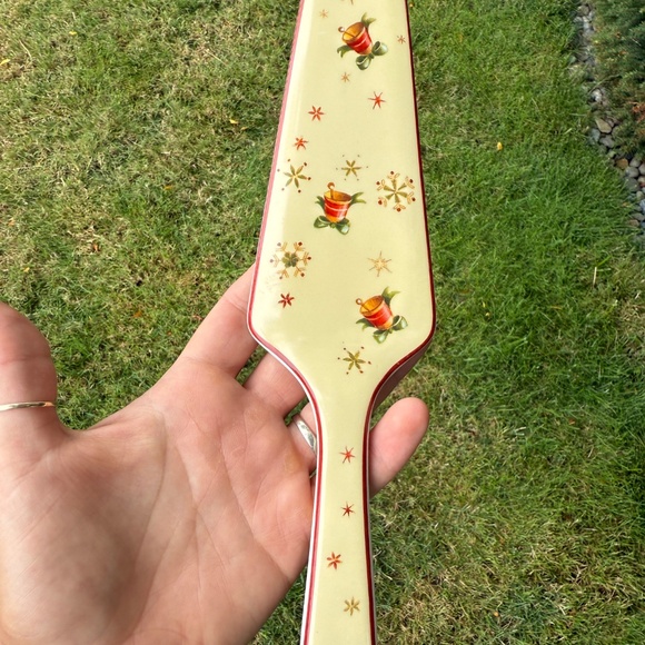 Villeroy & Boch Rare Christmas Motif Bells Snowflakes Pie Server Vintage Estate. - Picture 6 of 9